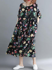 Summer New Loose Oversize Printed Dress