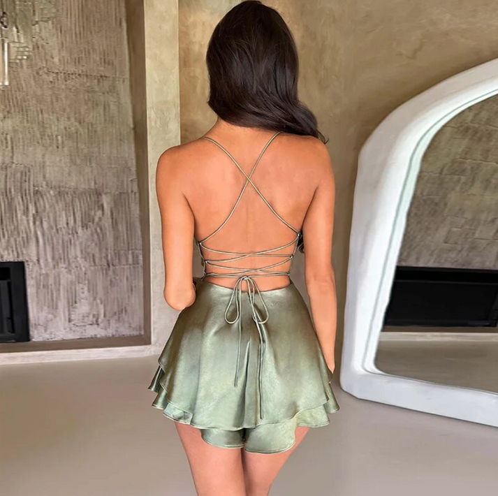 EmpiriyaTM-Backless Satin Dress