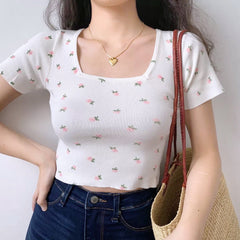 Nora Floral Knit Tee
