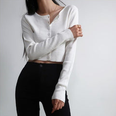 Athena Knit Top // White