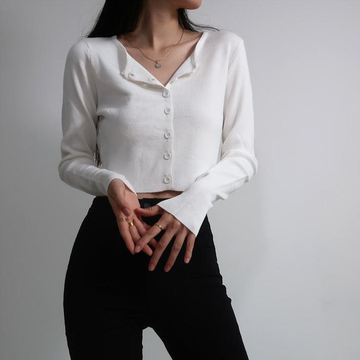 Athena Knit Top // White