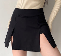 Chic Double Split Skirt