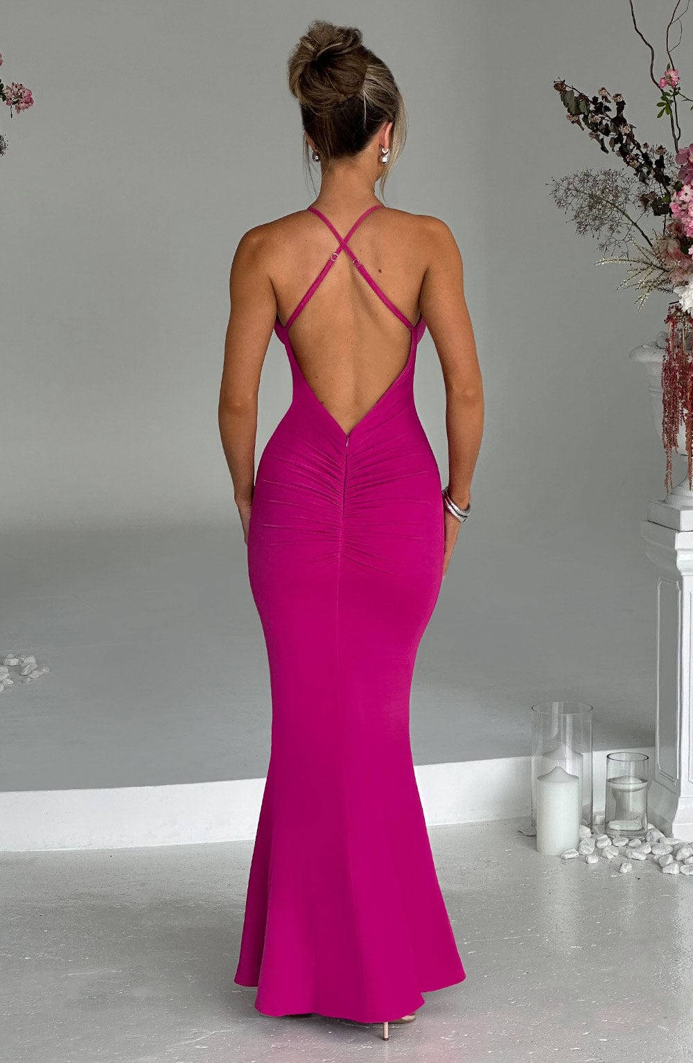 Constantina Maxi Dress - Hot Pink