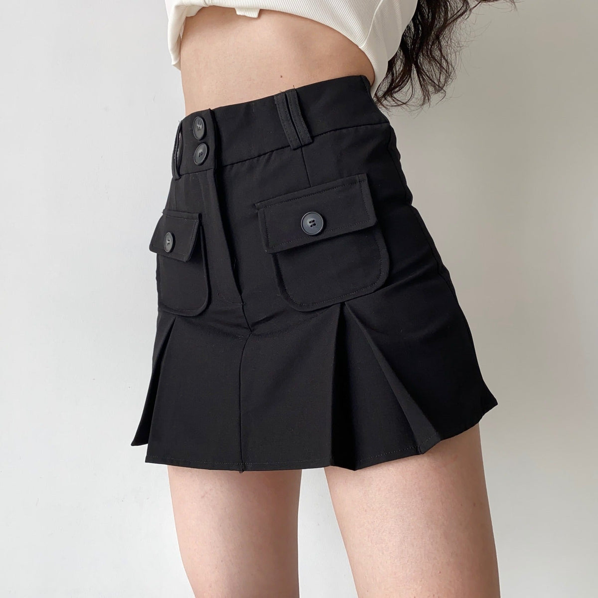 Raquelle Pleated Pocket Skirt