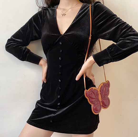 Antonia Velvet Dress ~ HANDMADE