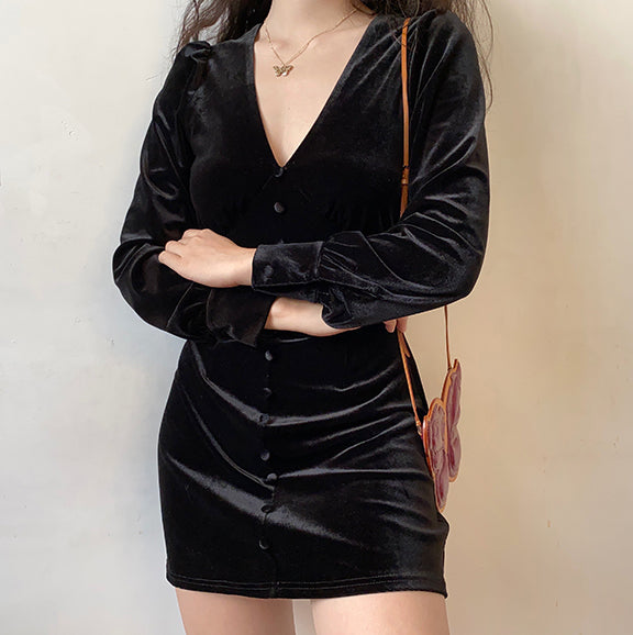 Antonia Velvet Dress ~ HANDMADE