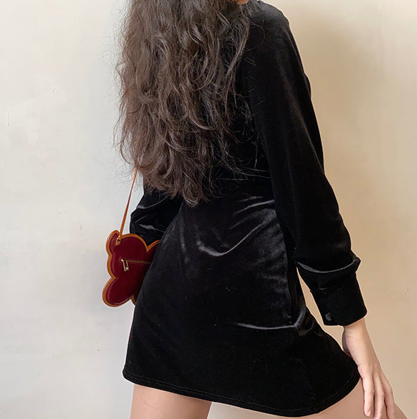 Antonia Velvet Dress ~ HANDMADE