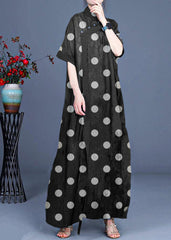 Classy Green flowers Patchwork Oriental Long Dress Summer