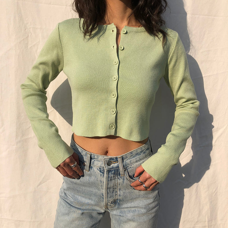 Athena Knit Top // Pastel Green