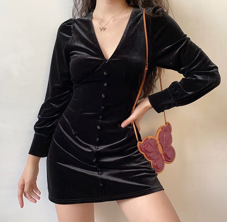 Antonia Velvet Dress ~ HANDMADE