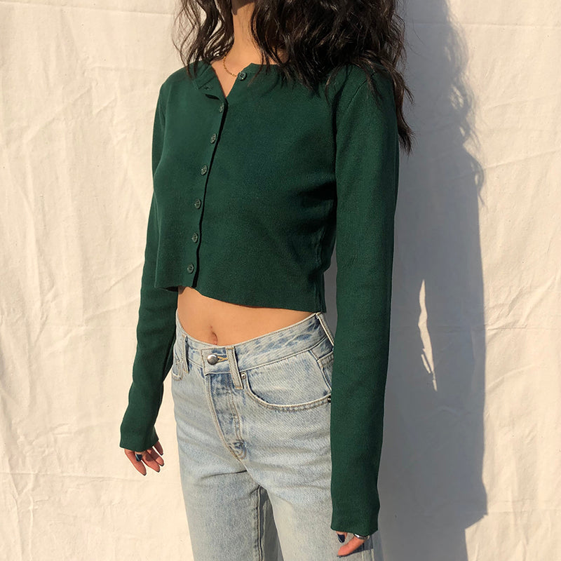 Athena Knit Top // Forest Green