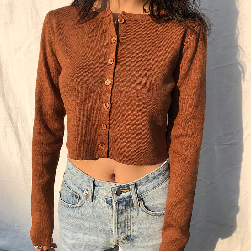 Athena Knit Top // Coffee