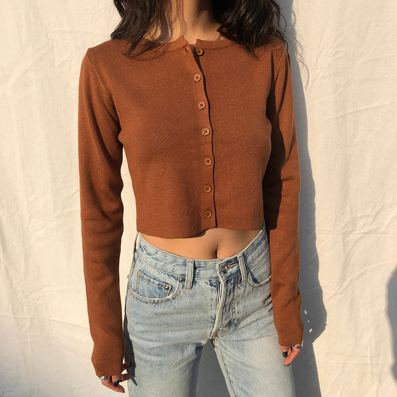 Athena Knit Top // Coffee