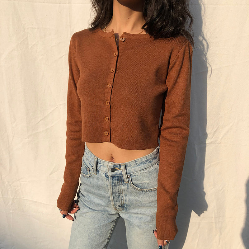 Athena Knit Top // Coffee