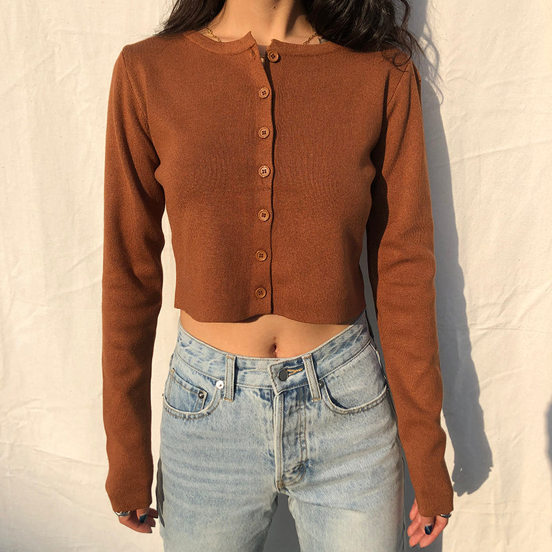 Athena Knit Top // Coffee