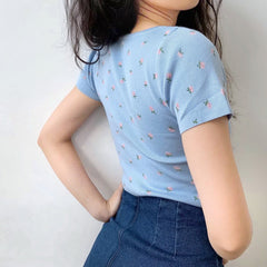 Nora Floral Knit Tee