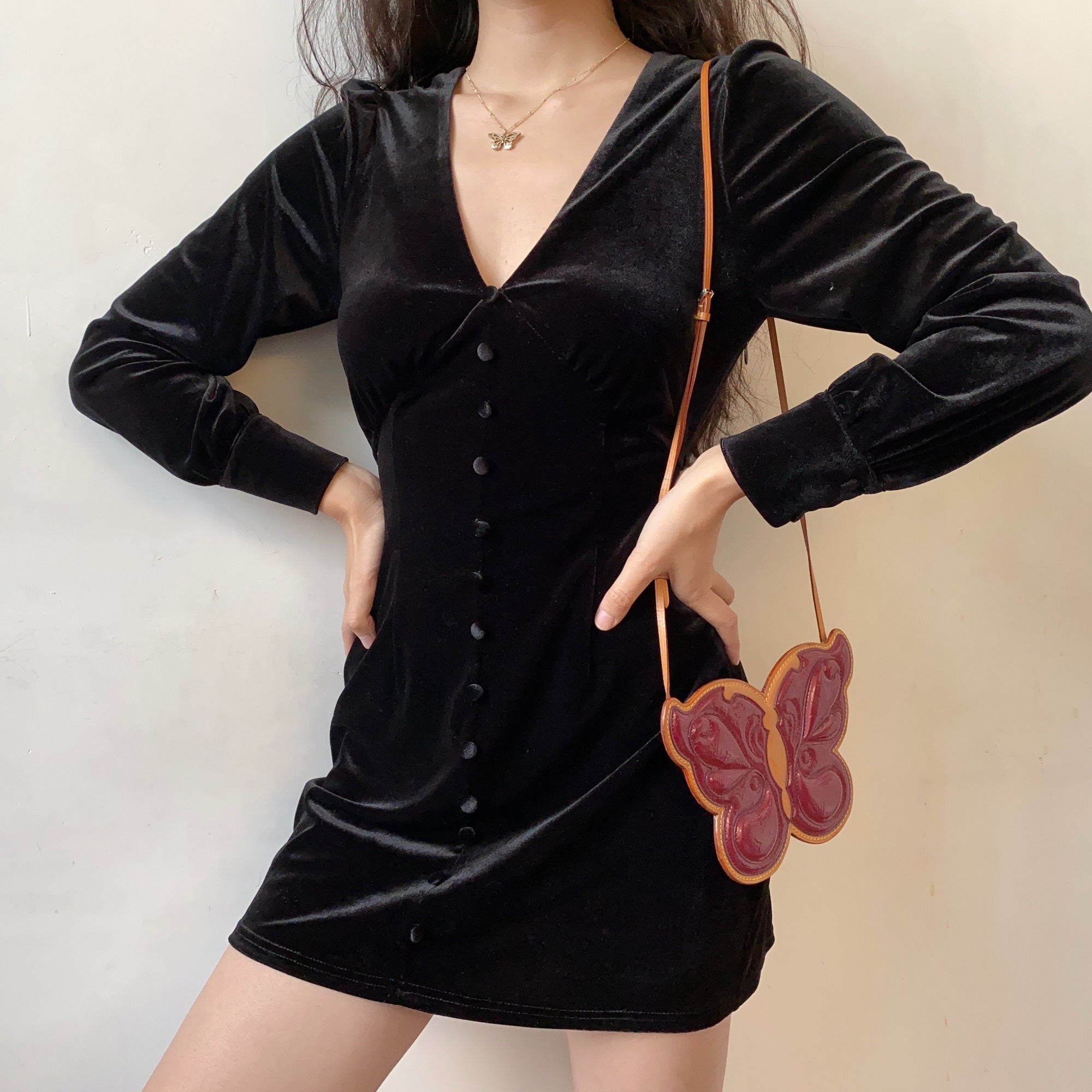 Antonia Velvet Dress ~ HANDMADE