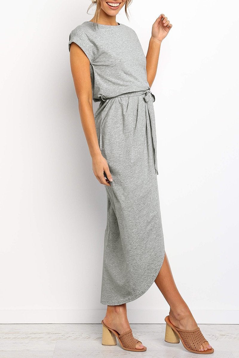 Solid Color Essential Grace Midi Dress(4 Colors)