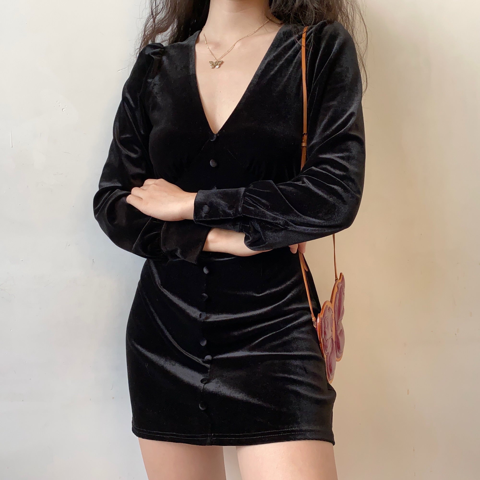 Antonia Velvet Dress ~ HANDMADE
