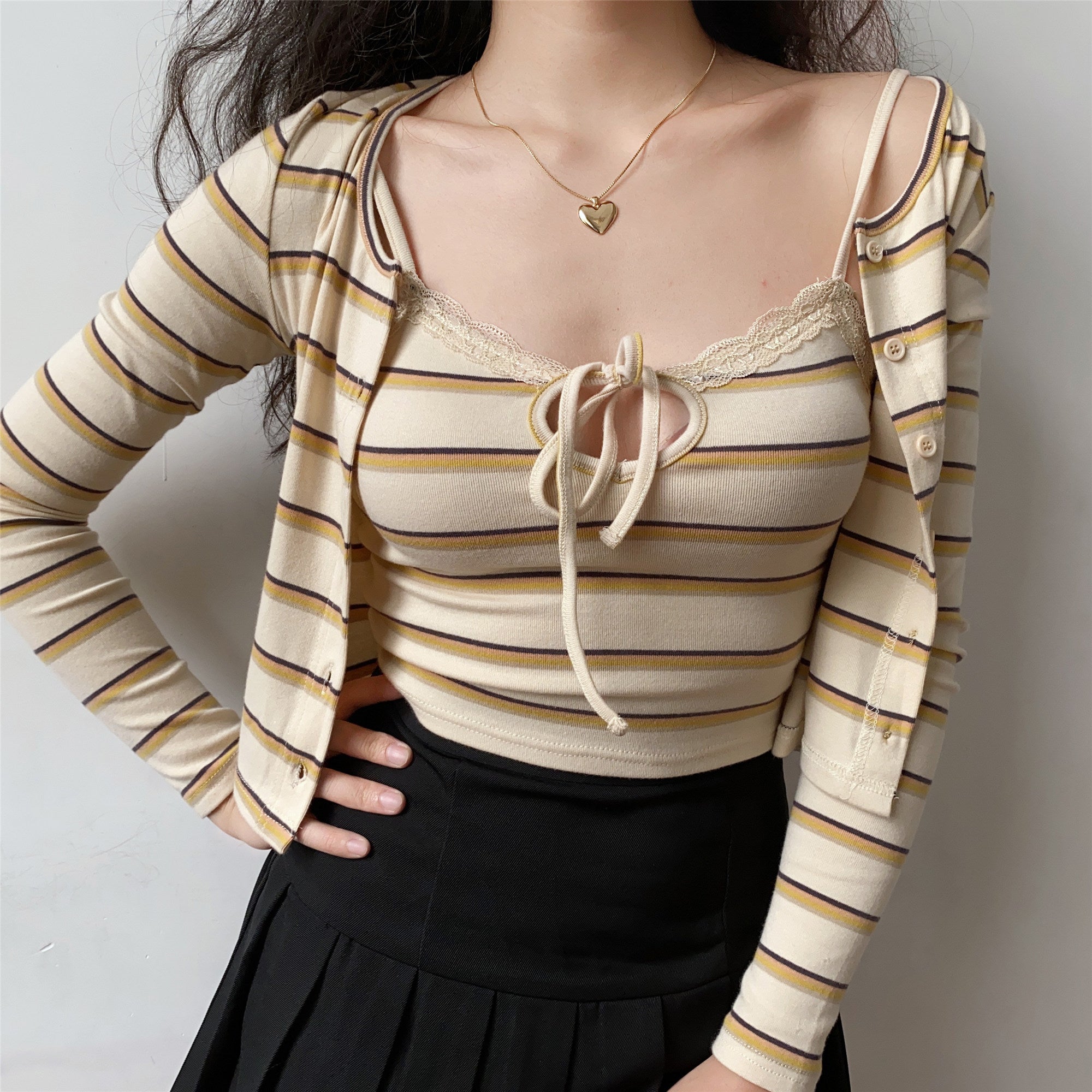 Vintage Striped 2-Piece Set ~ HANDMADE