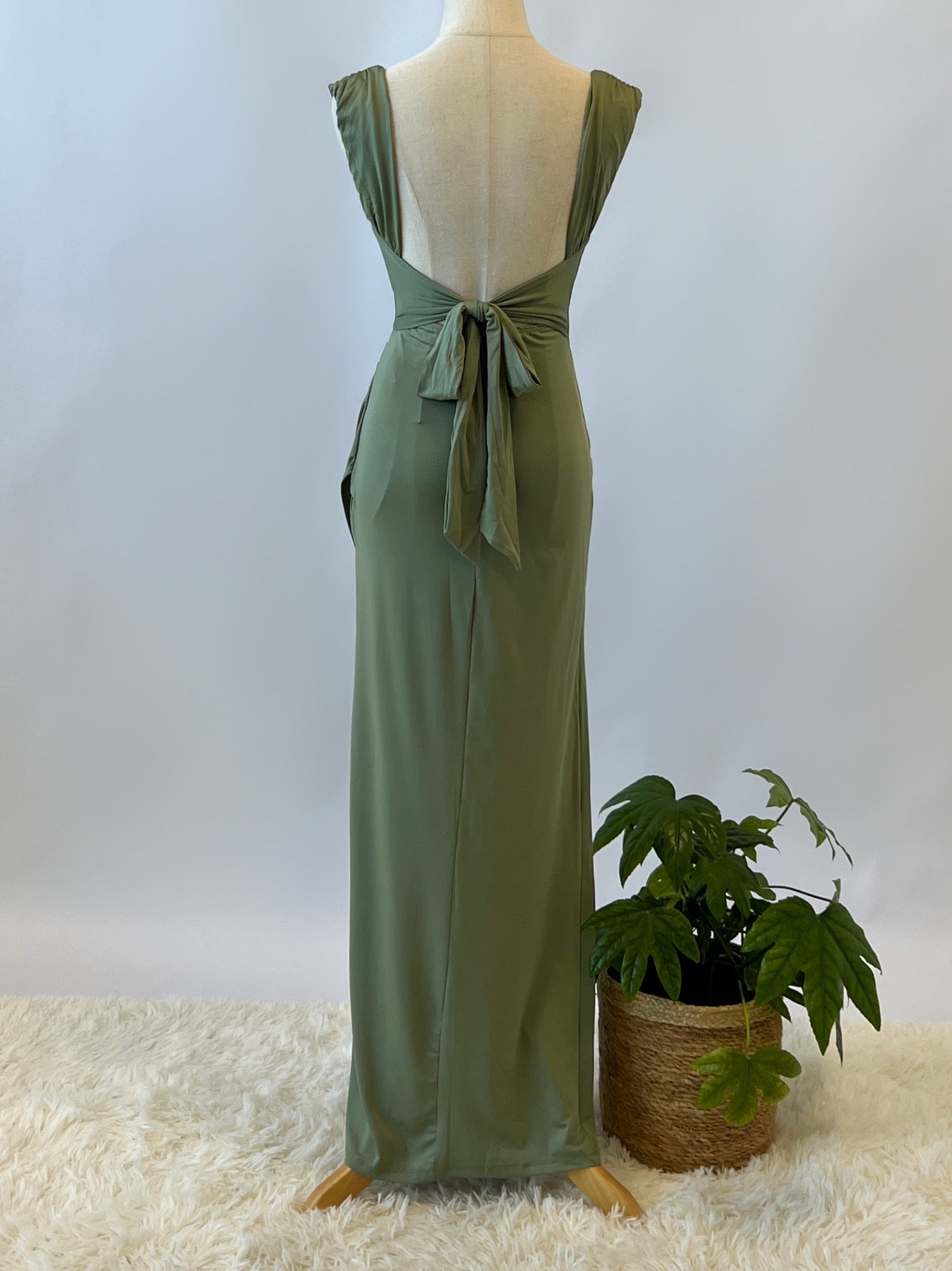 Polly Midi Dress - Khaki (PRE-ORDER)