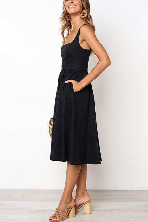 Square Neck Slip Maxi Dress