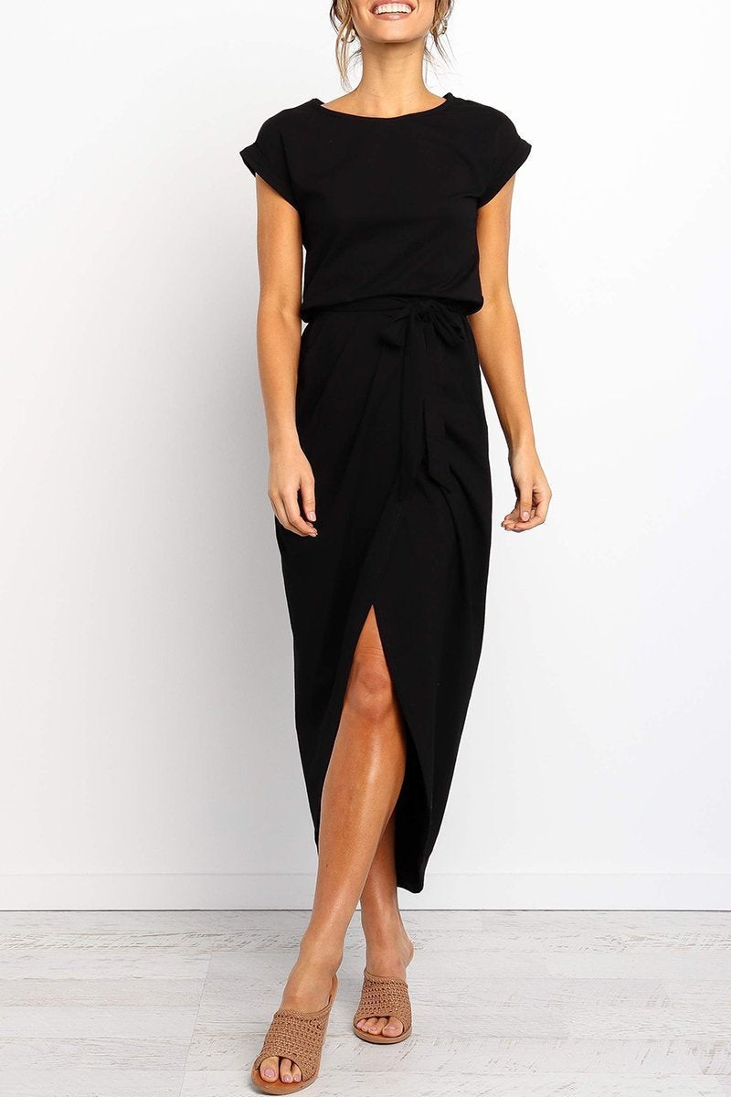 Solid Color Essential Grace Midi Dress(4 Colors)