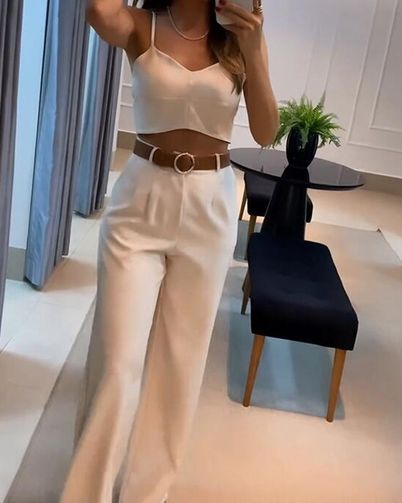 Camisole broadleg pantsuit woman