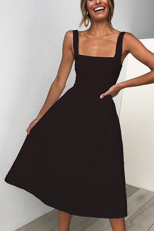 Square Neck Slip Maxi Dress