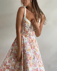 Floral Knot Holiday Slip Dress