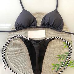 Black split bikini