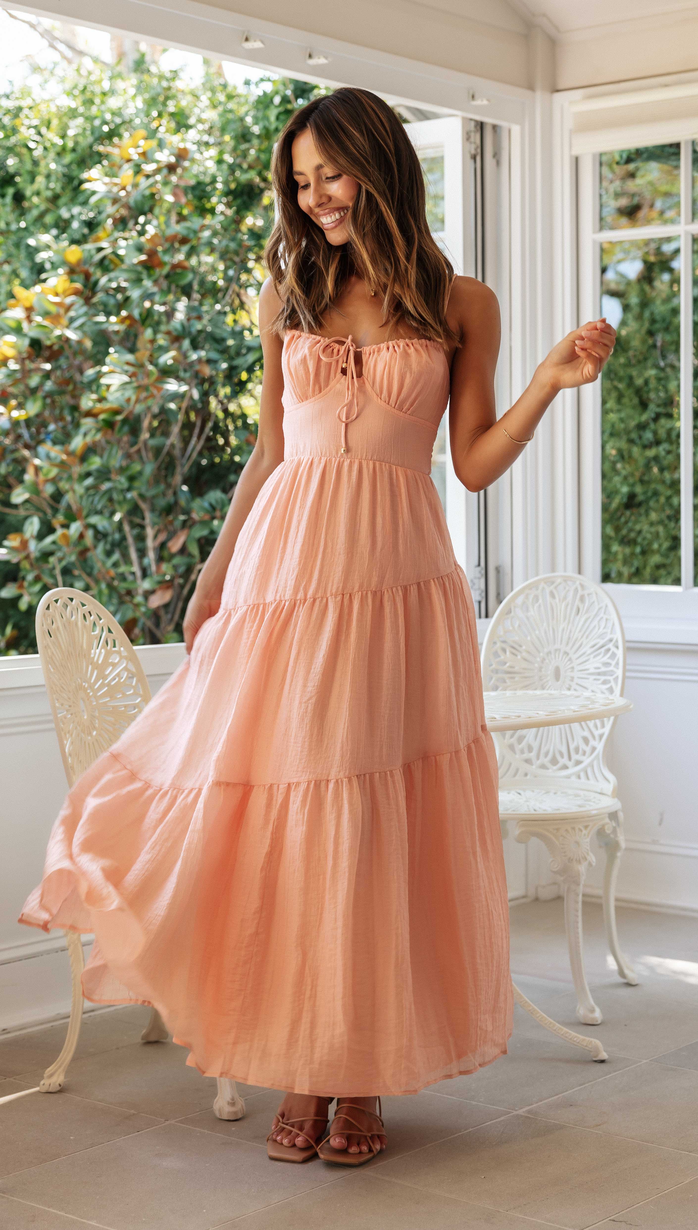 Julia Maxi Dress (Apricot)