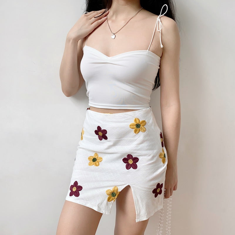 Flower-girl Split Skirt