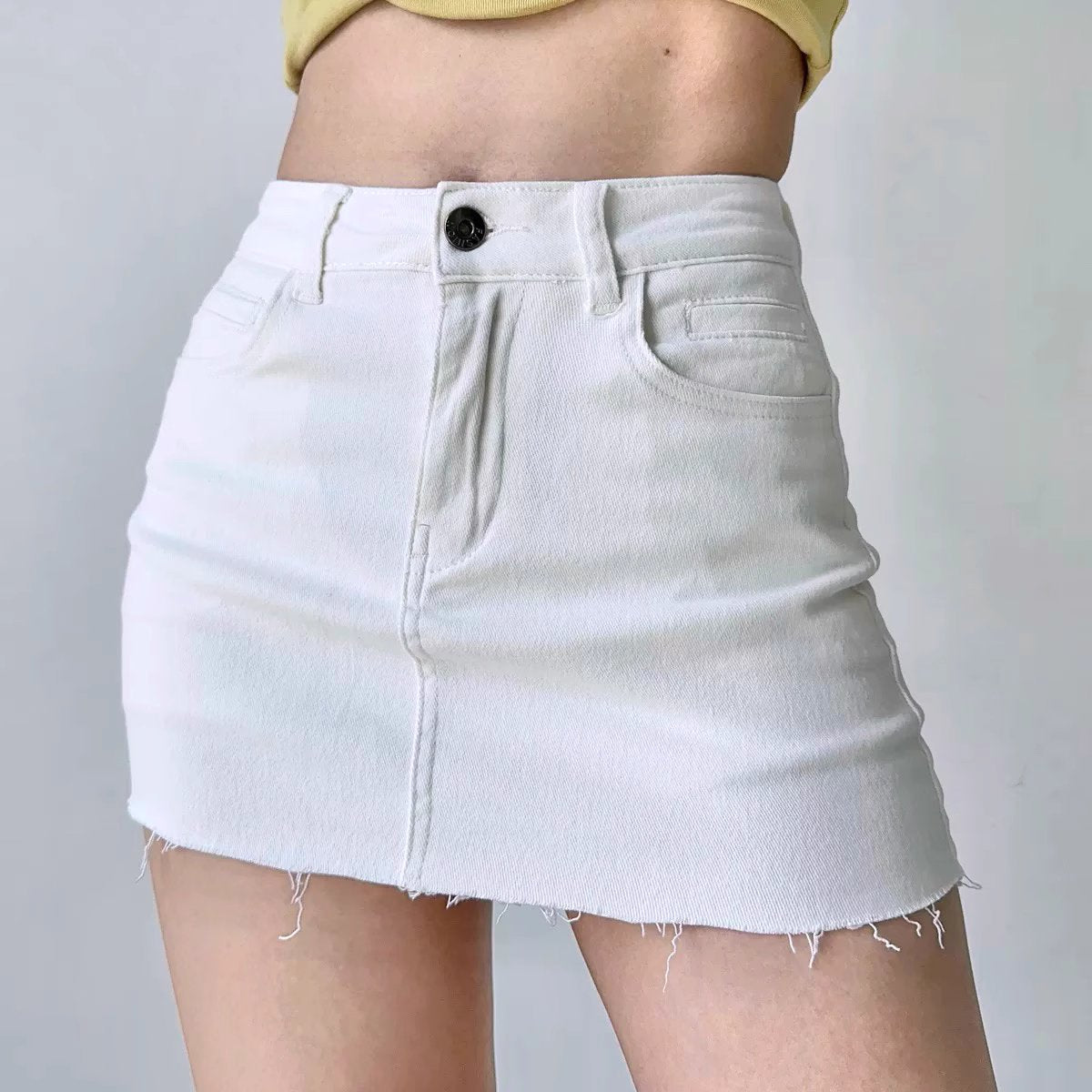 90s Style Denim Mini Skirt