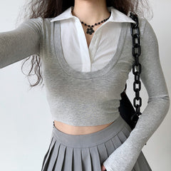 Academia Moment Collar Top