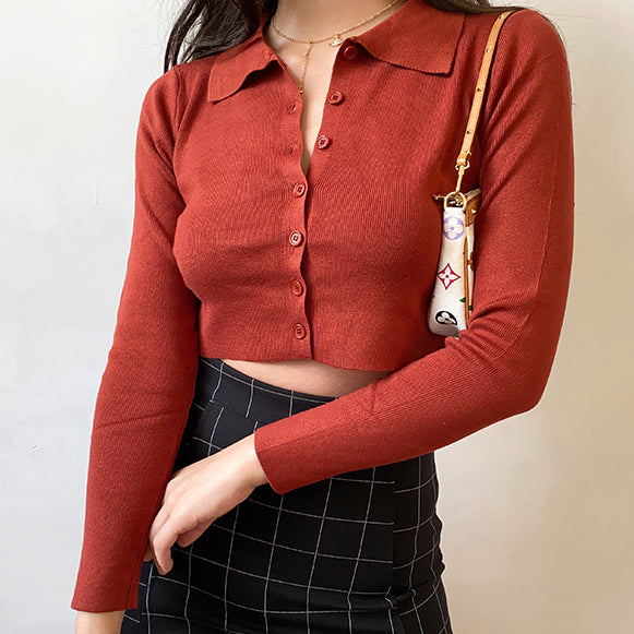 Athena Polo Knit Top