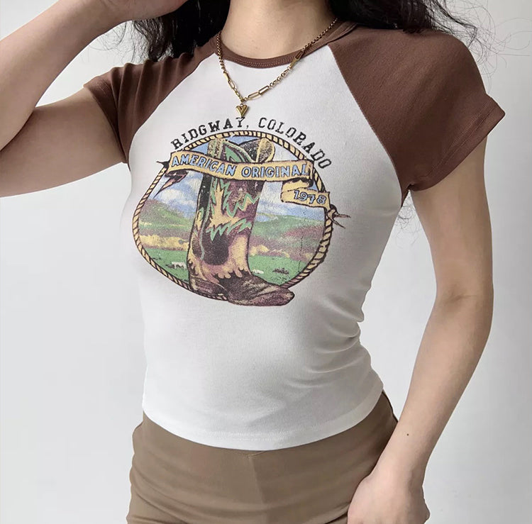 American Cowgirl Baseball Tee