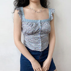 Amelie Floral Lace Tank ~ HANDMADE