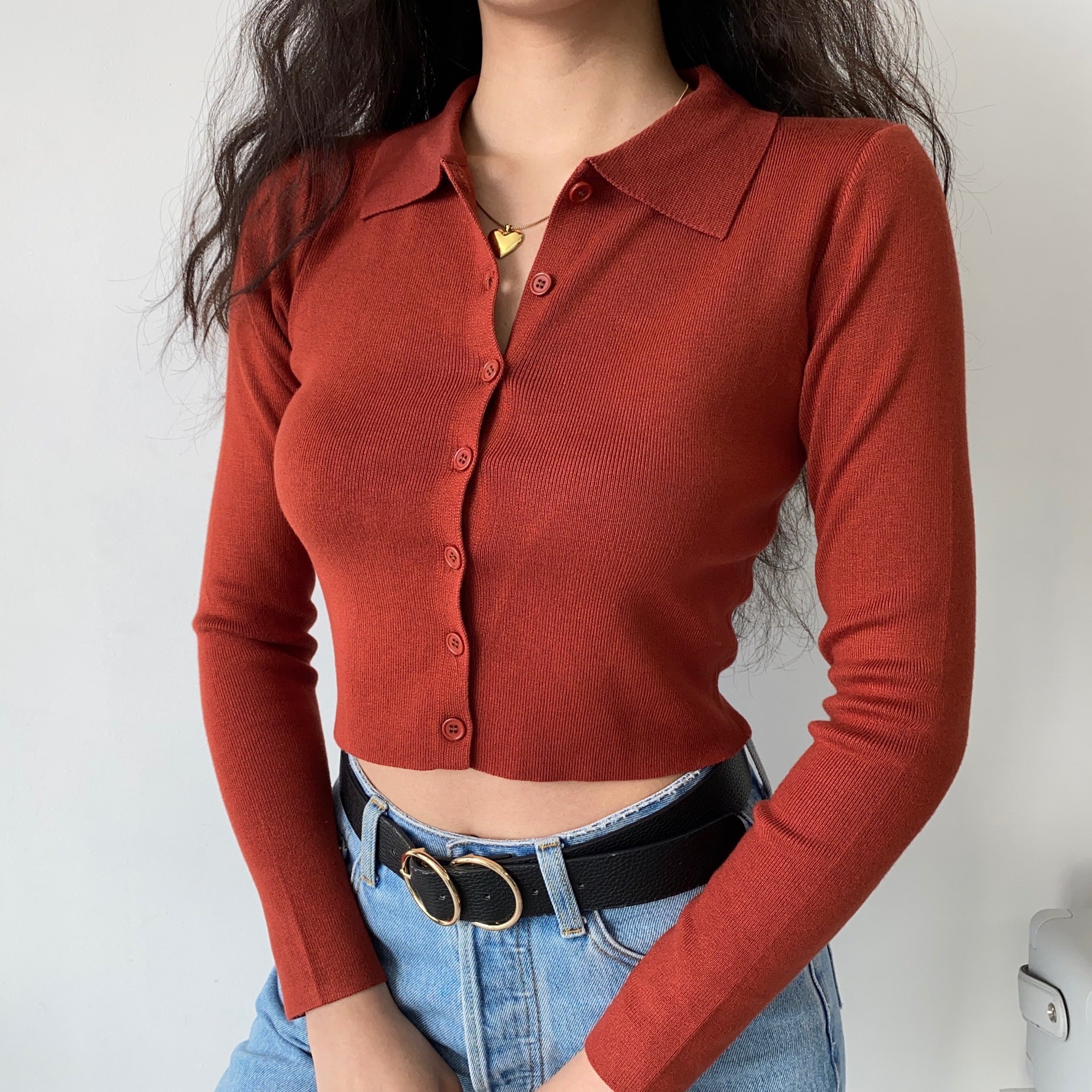 Athena Polo Knit Top