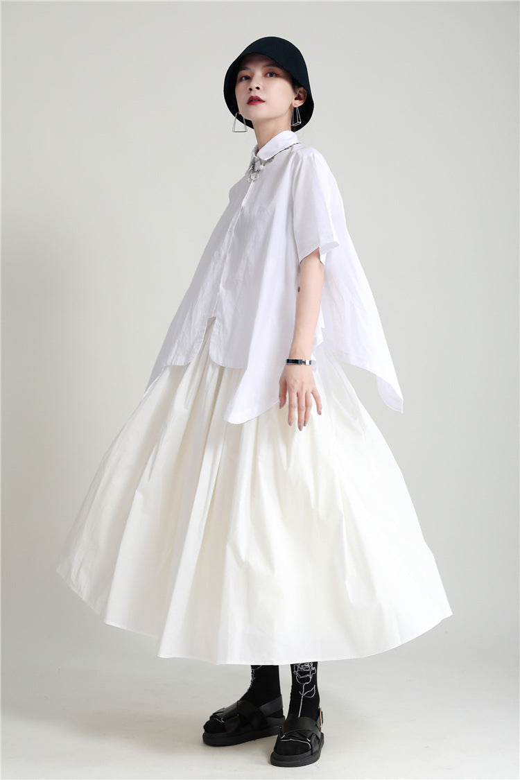 Simple White Bubble Skirt