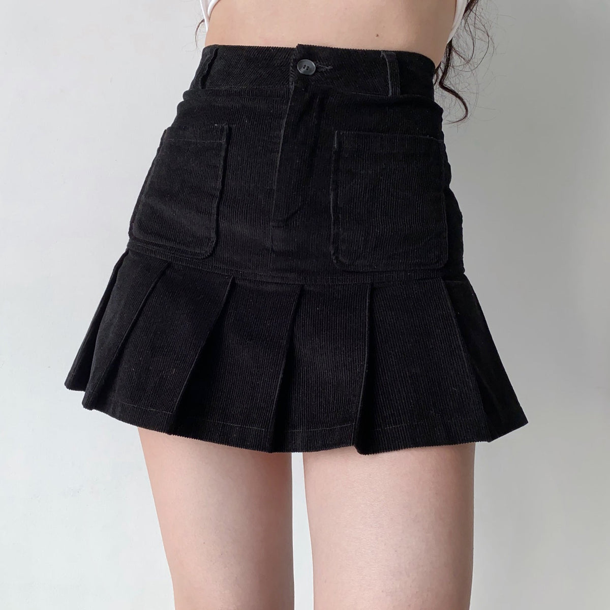 Penny Corduroy Pleated Skirt