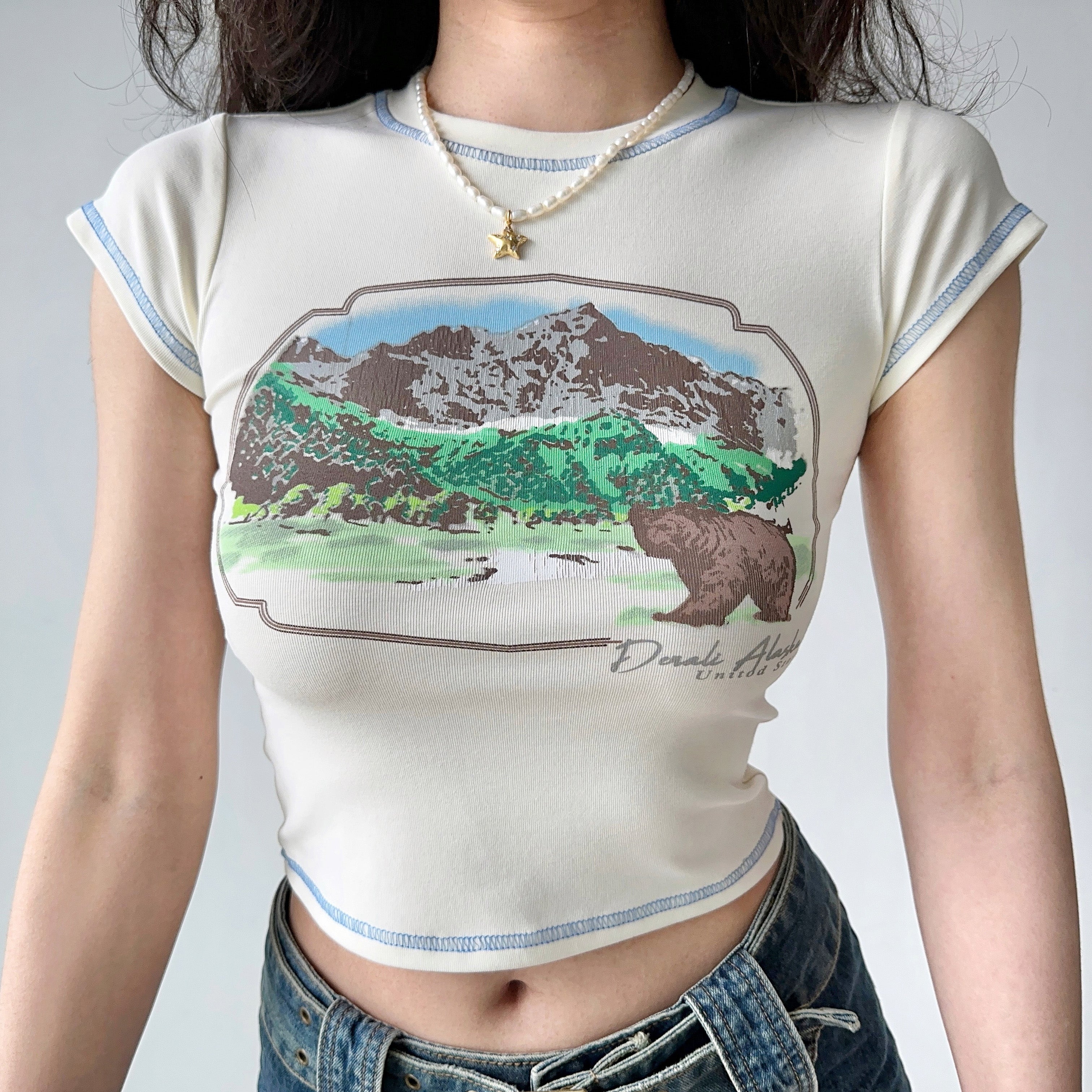 Alaska Graphic Baby Tee ~ HANDMADE