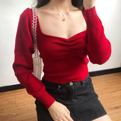 Oxford Knit Sweater ~ HANDMADE // Red