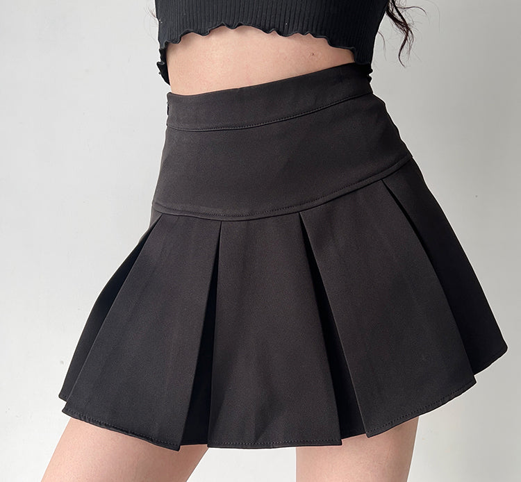 Academia High-Waisted Pleated Skirt