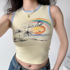 Paradise Beach Crop Top ~ HANDMADE