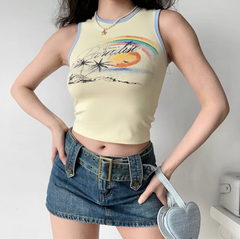 Paradise Beach Crop Top ~ HANDMADE