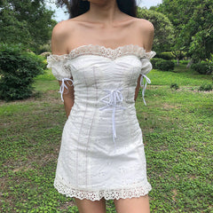 Anabelle Eyelet Milkmaid Dress