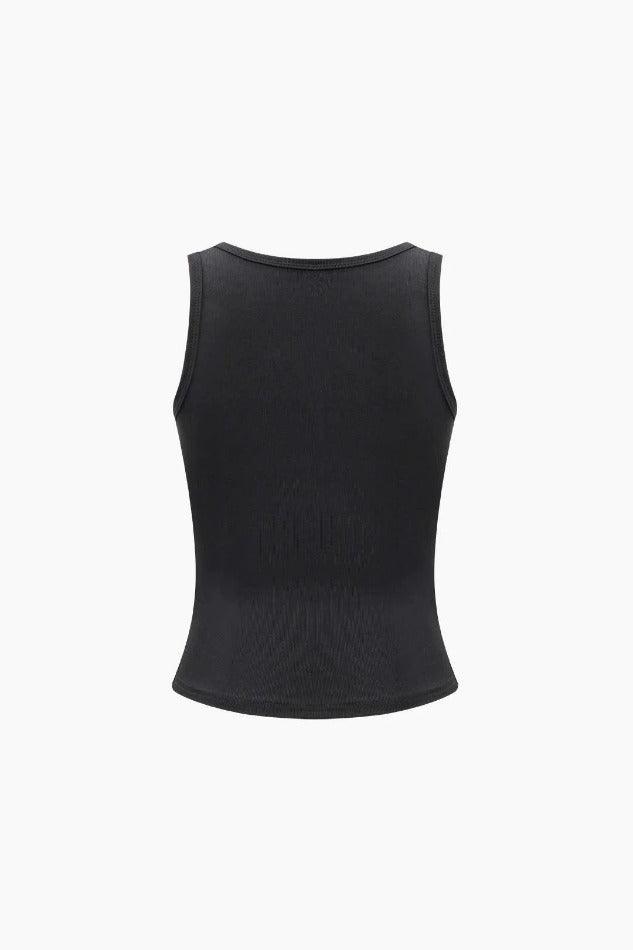 Asymmetric Ruched Tank Top