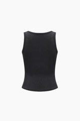 Asymmetric Ruched Tank Top