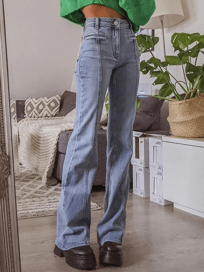 Back Star Patchwork Jeans